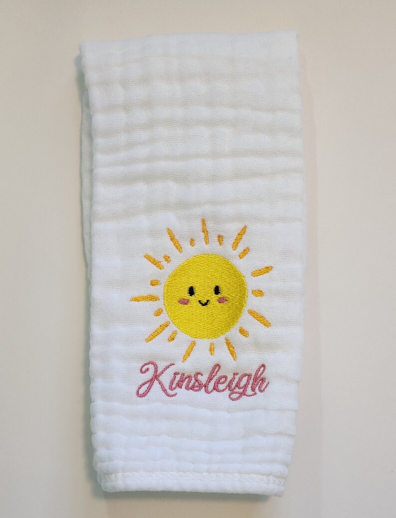 Personalized Baby Burp Cloths Monogram Embroidered Baby Etsy