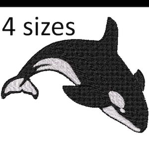 Orca Embroidery Design, Machine Embroidery, 4 sizes