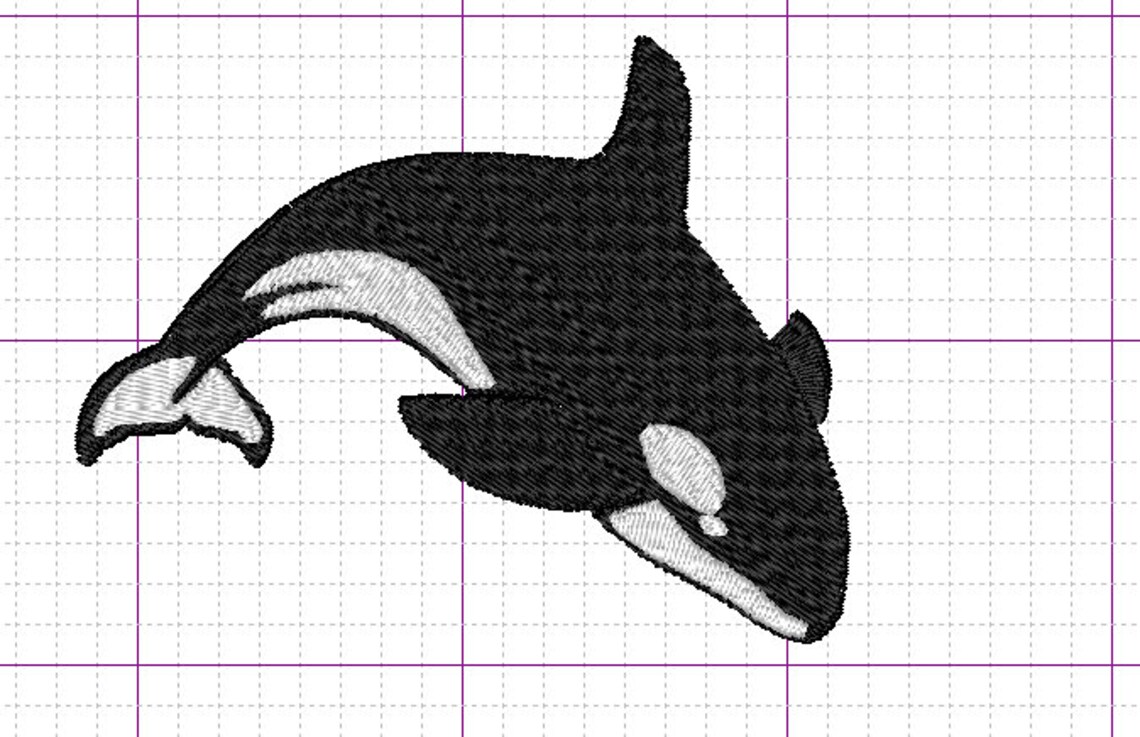 Orca Embroidery Design, Machine Embroidery, 4 Sizes - Etsy