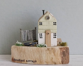 Driftwood Art • Beach House • Wooden House • Coastal Art • Driftwood Cottage • Recycled Art • Salvaged Wood • Seaside Gift • Little House