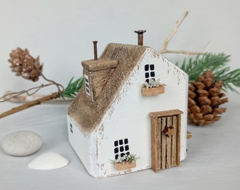 White Coast Cottage, Wooden Beach House, DriftwoodSails, Made to Order