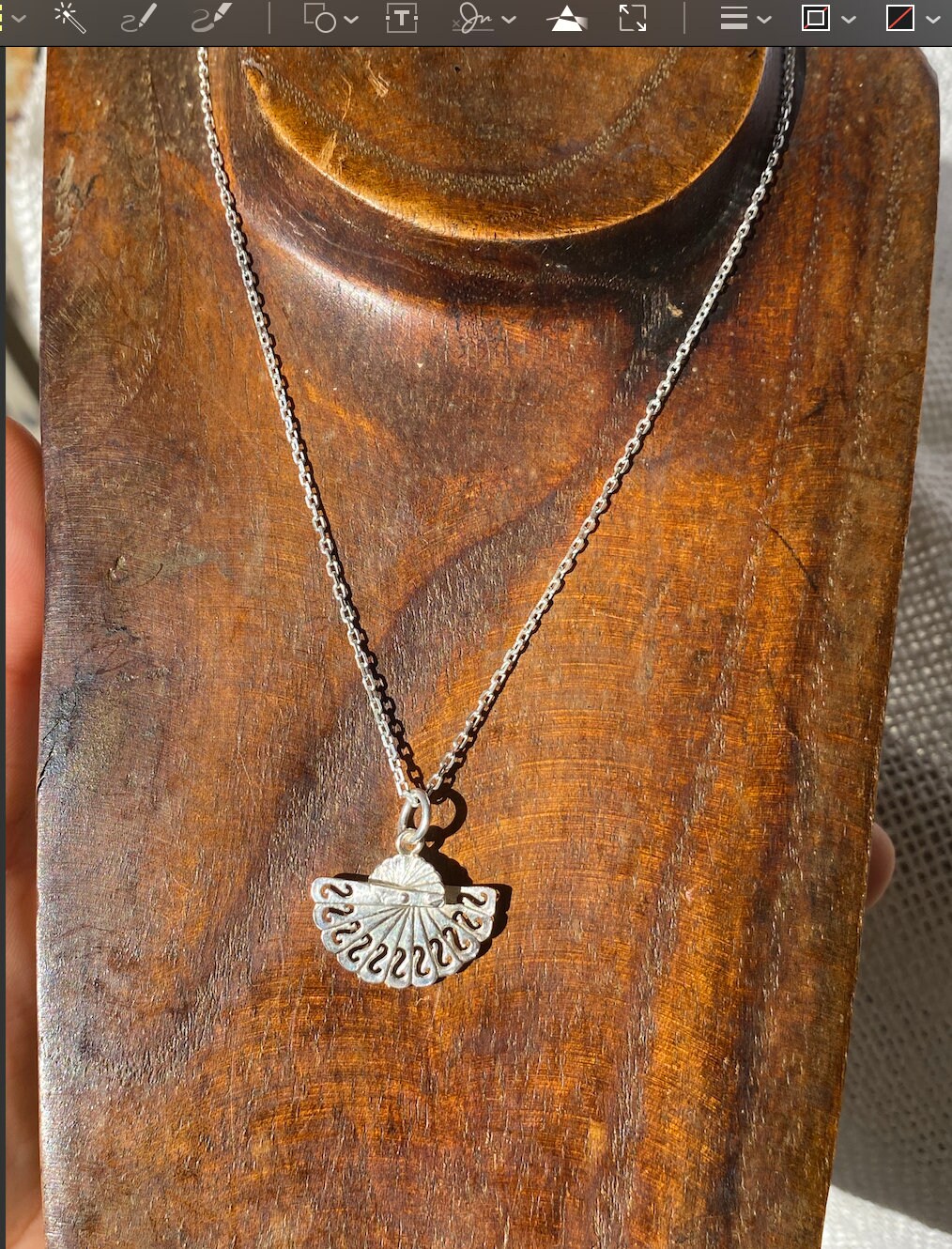 Hand Fan Necklace Etsy