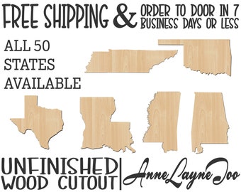 Georgia US State Laser Cut Wood Shape