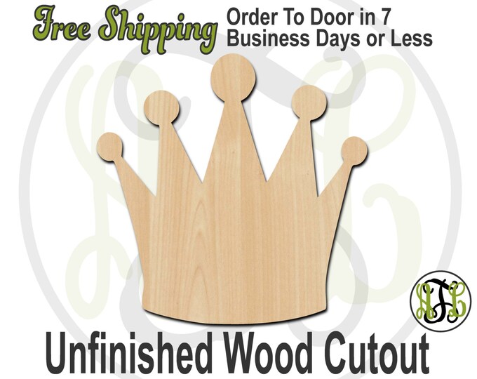 Crown 16- 24416- Cutout, unfinished, wood cutout, wood craft, laser cut shape, wood cut out, Door Hanger, wooden, ready to paint