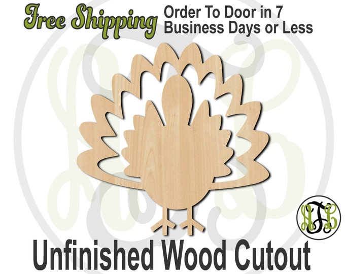 Turkey 2- 170005- Thanksgiving Cutout, unfinished, wood cutout, wood craft, laser cut shape, wood cut out, Door Hanger, wooden, wall art