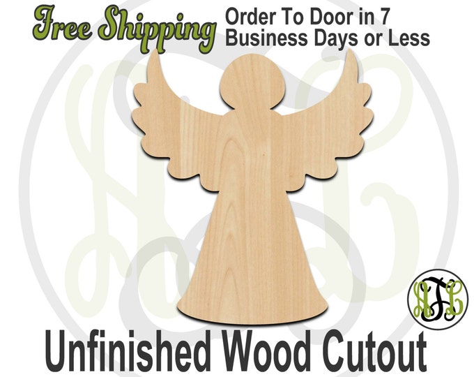 Christmas Tree Angel- 180035- Holiday Cutout, unfinished, wood cutout, wood craft, laser cut shape, wood cut out, Door Hanger, wooden