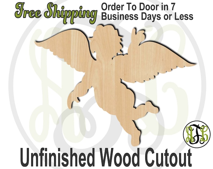 Chubby Cherub - 300051- Religious Cutout, unfinished, wood cutout, wood craft, laser cut shape, wood cut out, Door Hanger, wooden