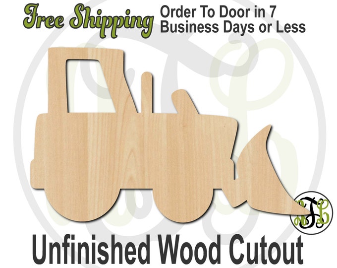 Bulldozer - 10026- Cutout, unfinished, wood cutout, wood craft, laser cut shape, wood cut out, Door Hanger, Construction, wooden