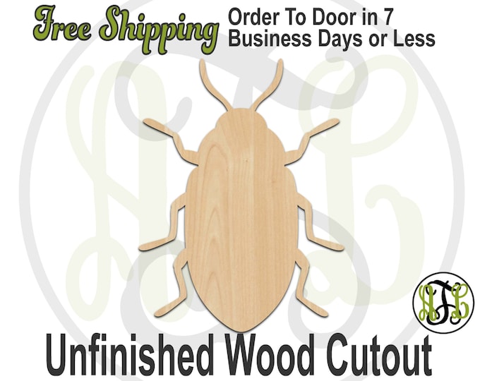 Beetle - 235012- Insect Cutout, unfinished, wood cutout, wood craft, laser cut shape, wood cut out, Door Hanger, wooden, blank