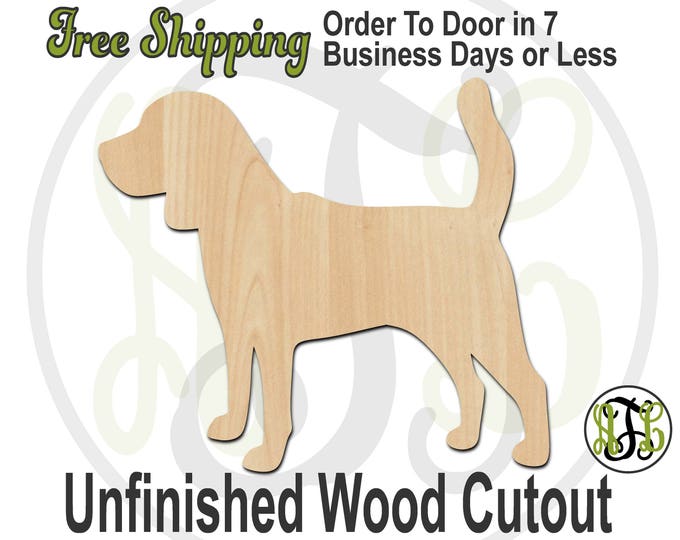 Beagle - 230075- Animal Cutout, unfinished, wood cutout, wood craft, laser cut shape, wood cut out, Door Hanger, Dog, wooden, blank