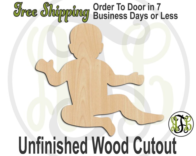 Baby- 30058- Cutout, unfinished, wood cutout, wood craft, laser cut shape, wood cut out, Door Hanger, wooden, wreath accent