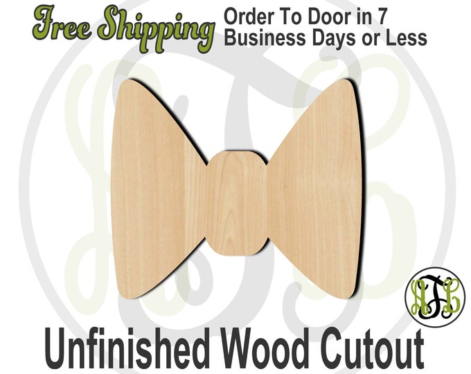 Bow Tie - 10002- Cutout, unfinished, wood cutout, wood craft, laser cut shape, wood cut out, Door Hanger, wooden, wreath accent