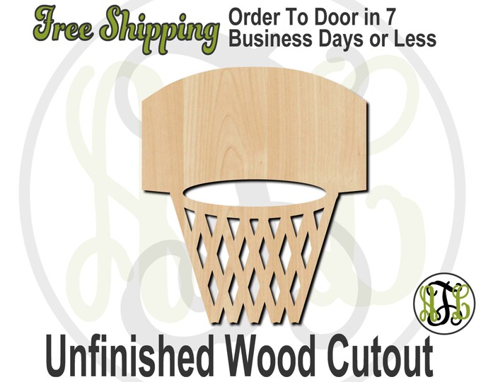 Basketball Hoop - 60001- School Spirit Cutout, unfinished, wood cutout, wood craft, laser cut shape, wood cut out, Door Hanger, wooden