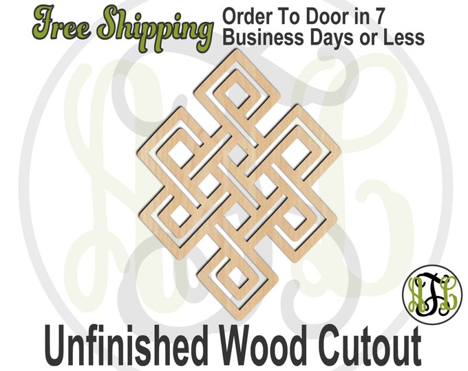 Endless Knot - 290031- Cutout, unfinished, wood cutout, wood craft, laser cut shape, wood cut out, Door Hanger, wooden, wall art