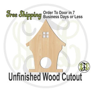 Birdhouse - Laser Cut Out Unfinished Wood Craft Shape CAG9 Birdhouse - Laser Cut Out Unfinished Wood Craft Shape CAG9