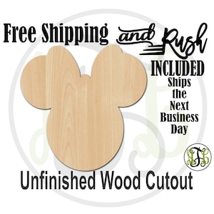 Mouse Girl - No. 20003- Cutout, unfinished, unpainted,  laser cut blank, Door Hanger, wreath accent - RUSH PRODUCTION