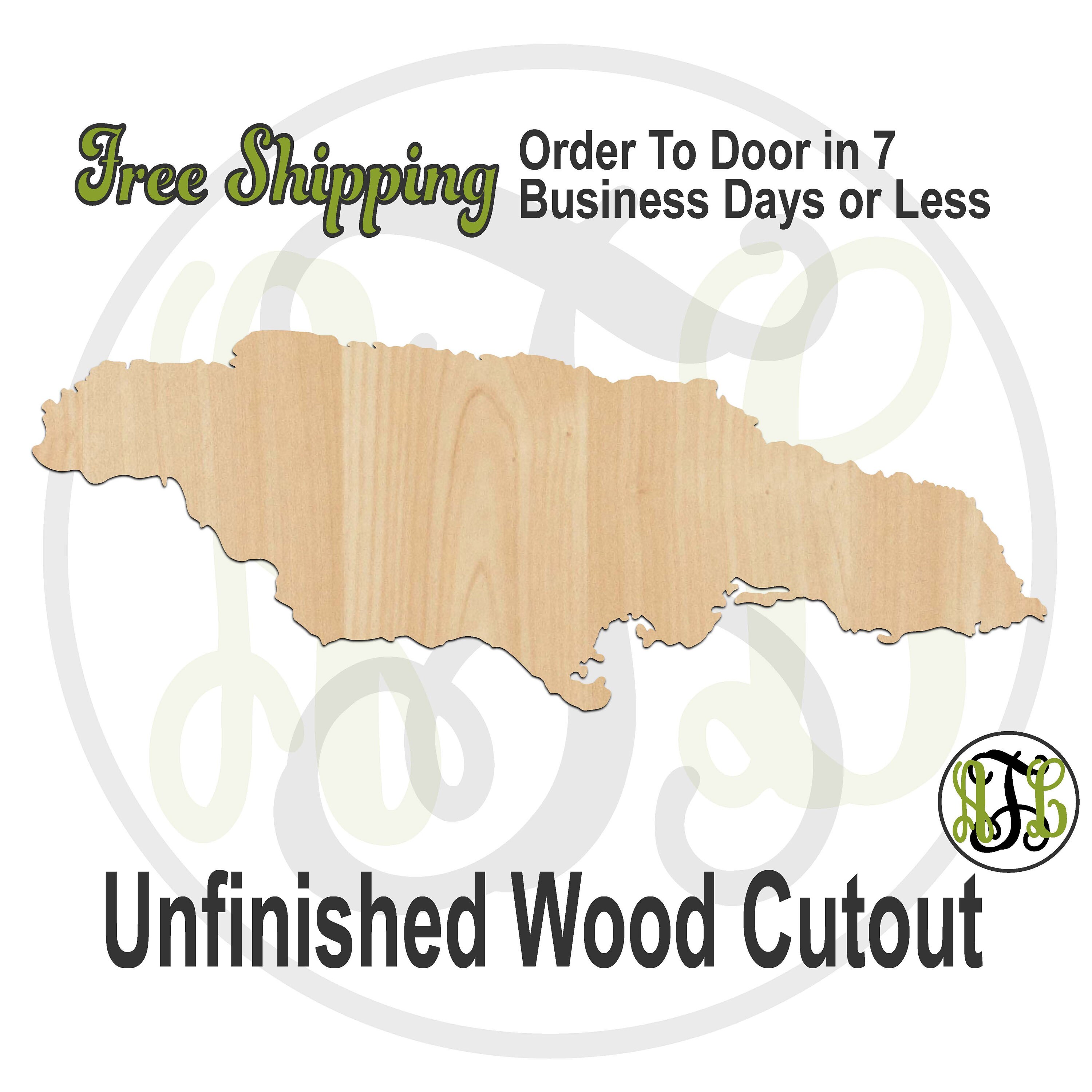 Jamaica 271014 Country Cutout Unfinished Wood Cutout Wood