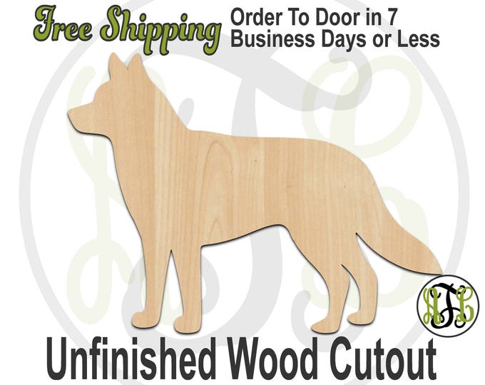 Husky - 230082- Animal Cutout, unfinished, wood cutout, wood craft, laser cut shape, wood cut out, Door Hanger, Dog, wooden, blank