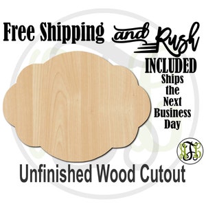 Plaque Rebecca - 40013- Cutout, unfinished, wood cutout,  laser cut shape, DIY, Free Shipping - RUSH PRODUCTION