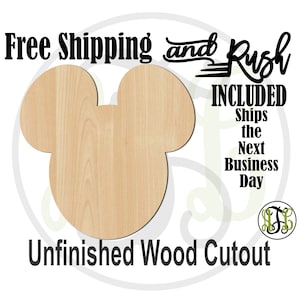 Mouse Boy - No. 10021- Cutout, unfinished, unpainted,  laser cut blank, Door Hanger, wreath accent - RUSH PRODUCTION
