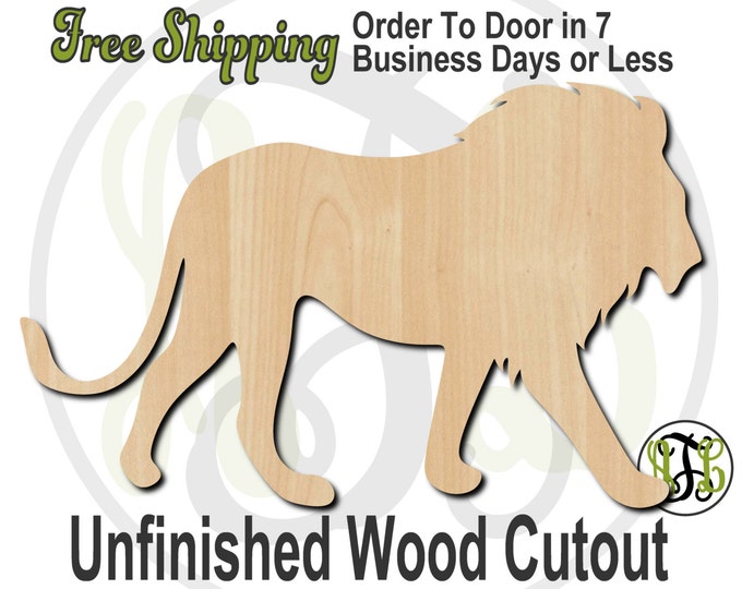 Lion Mascot- 60579- School Mascot Cutout, unfinished, wood cutout, wood craft, laser cut shape, wood cut out, Door Hanger, wooden, wall art