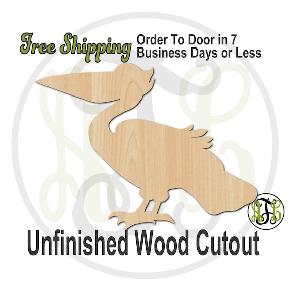 Bird Pelican - Laser Cut Out Unfinished Wood Craft Shape BRD217 Bird Pelican - Laser Cut Out Unfinished Wood Craft Shape BRD217