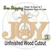 Joy With Manger &amp; Star 180253 Christmas Cutout Unfinished - Etsy