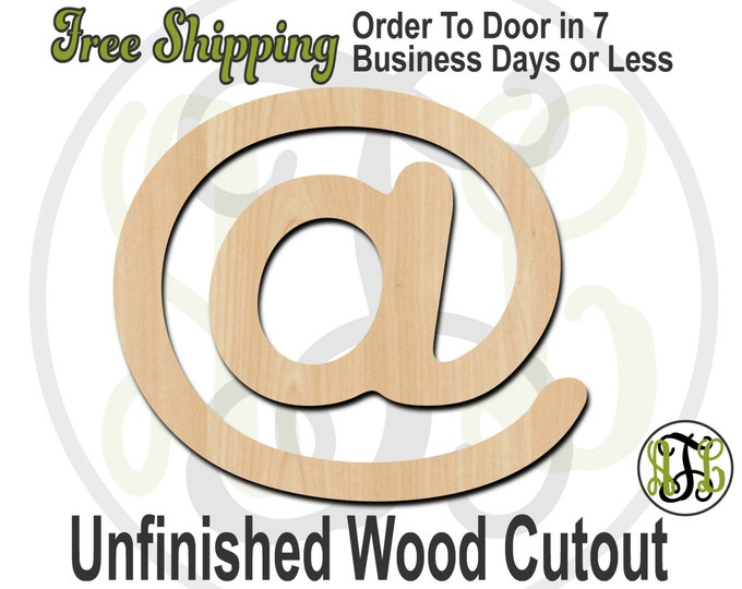 At Symbol- 300076- Cutout, unfinished, wood cutout, wood craft, laser cut wood, wood cut out, Door Hanger, wooden sign, wall art