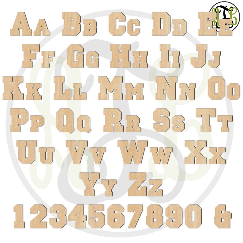 Princeton Font Name / Word / Phrase- Block Alphabet Cutout, Unfinished ...
