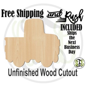 Old Truck - 10006- Cutout, unfinished, wood cutout,  laser cut shape, Door Hanger, wreath accent - RUSH PRODUCTION