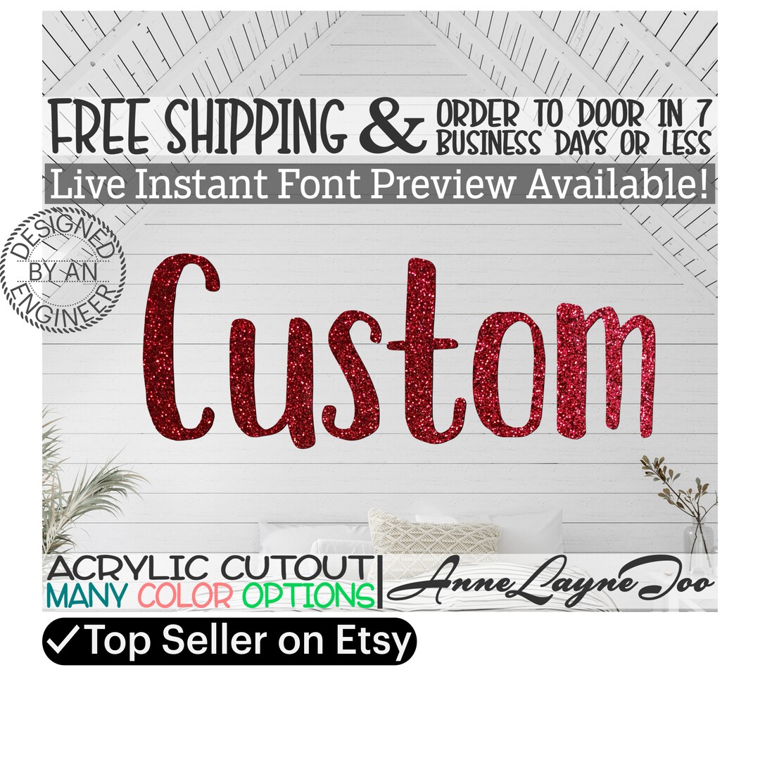 Acrylic Name Sign Block, Acrylic Cutout, Custom Acrylic Block Name Sign ...