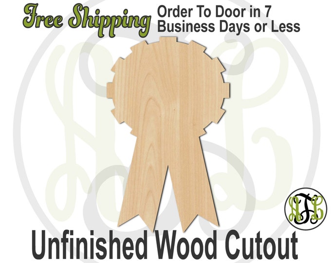 Plaque Award Ribbon - 40031- Cutout, unfinished, wood cutout, wood craft, laser cut shape, wood cut out, DIY, Free Shipping