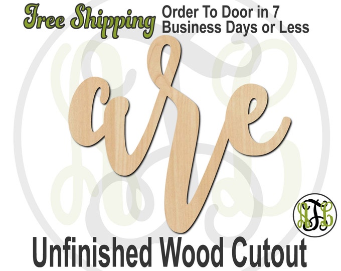 are - 320062FrFt- Word Cutout, unfinished, wood cutout, wood craft, laser cut wood, wood cut out, Door Hanger, wooden sign, wreath accent