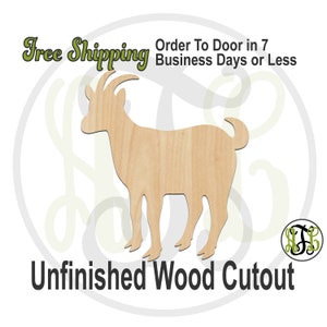 Goat Mascot- 60555- School Spirit Cutout, unfinished, wood cutout, wood craft, laser cut shape, wood cut out, Door Hanger, wooden