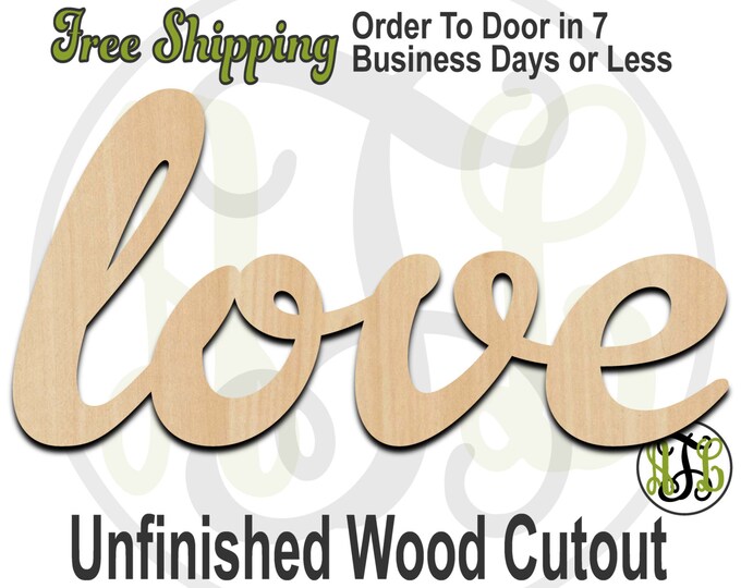 Love 4 - 110015- Valentines Cutout, unfinished, wood cutout, wood craft, laser cut wood, wood cut out, Door Hanger, wooden sign, wall art