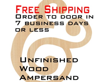 Unfinished Wood Ampersand, &, Door Hanger, Wedding, Wood Craft, laser cut wood wood, birch, wooden sign, wall art