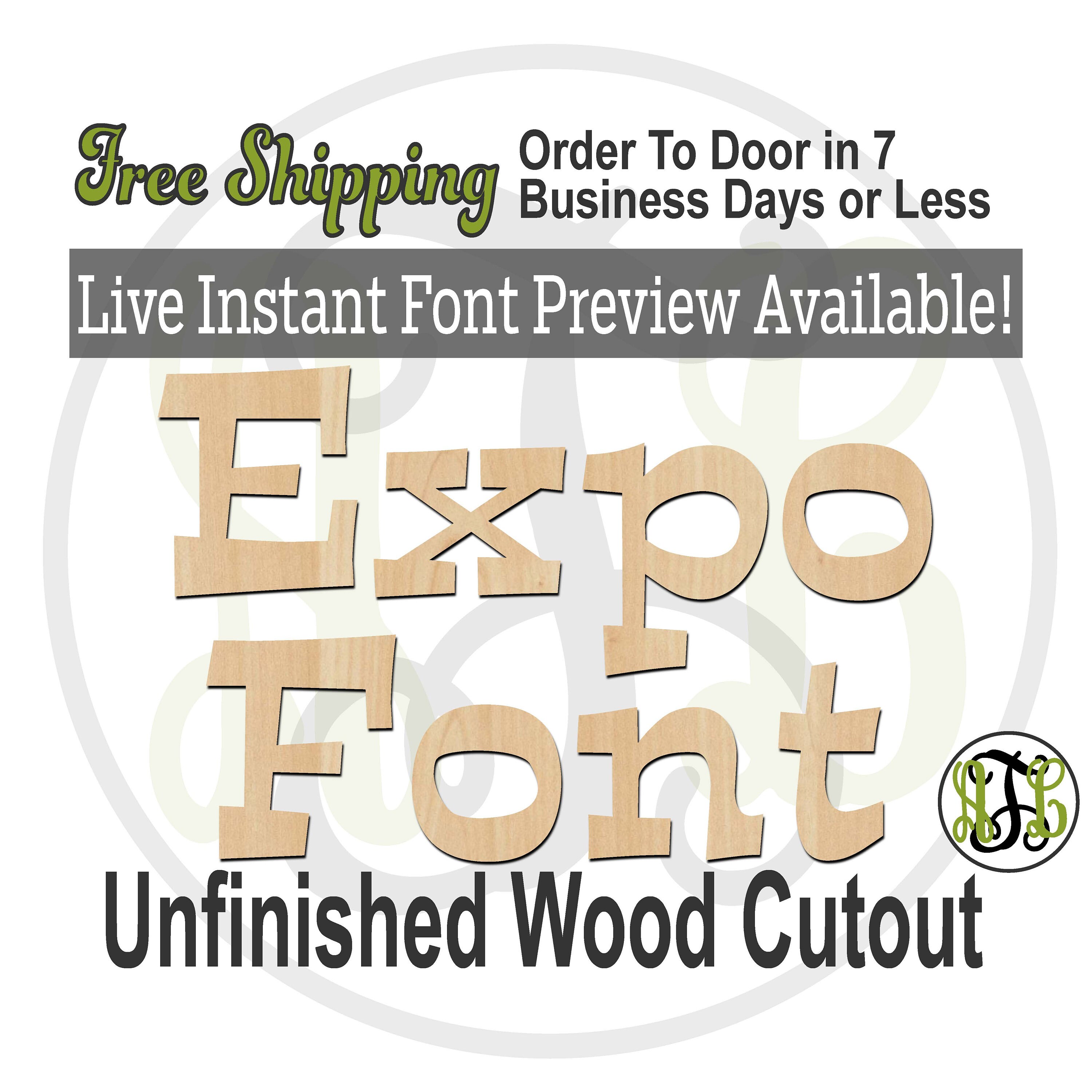 Expo Font Name / Word / Phrase Block Alphabet Cutout, Unfinished, Wood Cutout, Laser Cut Wood, Wood Cut Out, Wooden, Live Font Preview - Etsy Expo Font Name / Word / Phrase Block Alphabet Cutout, Unfinished, Wood Cutout, Laser Cut Wood, Wood Cut Out, Wooden, Live Font Preview - Etsy