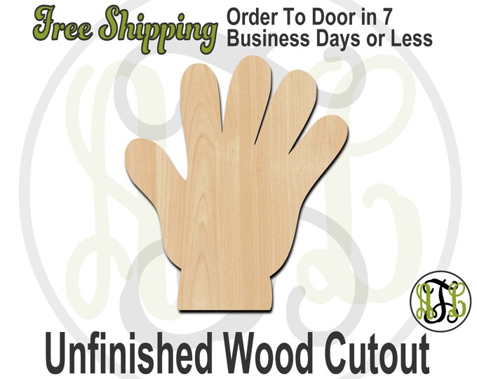 5 Fingers - 80013- Cutout, unfinished, wood cutout, wood craft, laser cut shape, wood cut out, Door Hanger, wooden, wreath accent