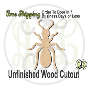 Ant - 235011- Insect Cutout, unfinished, wood cutout, wood craft, laser cut shape, wood cut out, Door Hanger, wooden, blank