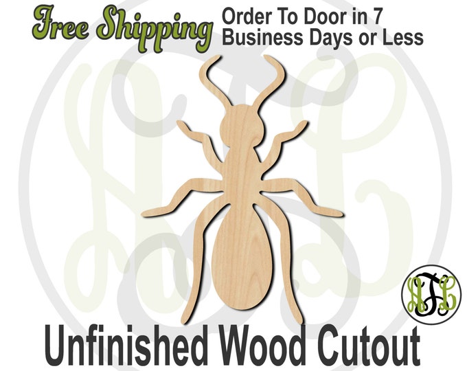 Ant - 235011- Insect Cutout, unfinished, wood cutout, wood craft, laser cut shape, wood cut out, Door Hanger, wooden, blank