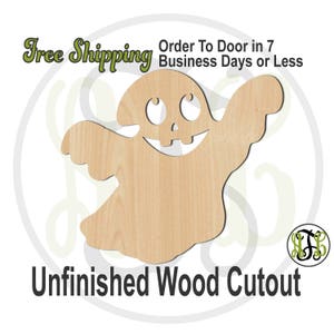 Ghost7 - 160039- Halloween Cutout, unfinished, wood cutout, wood craft, laser cut out, wood cut out, Door Hanger, spirit, phantom, wooden