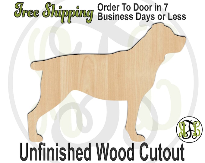 Rottweiler - 230088- Animal Cutout, unfinished, wood cutout, wood craft, laser cut shape, wood cut out, Door Hanger, Dog, wooden, blank