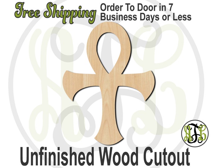 Cross of Life - No. 290016- Religious Cutout, unfinished, wood cutout, wood craft, laser cut shape, wood cut out, Door Hanger, wooden