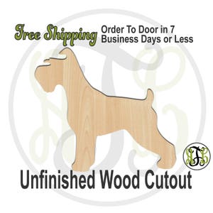 Schnauzer - 230089- Animal Cutout, unfinished, wood cutout, wood craft, laser cut shape, wood cut out, Door Hanger, Dog, wooden, blank