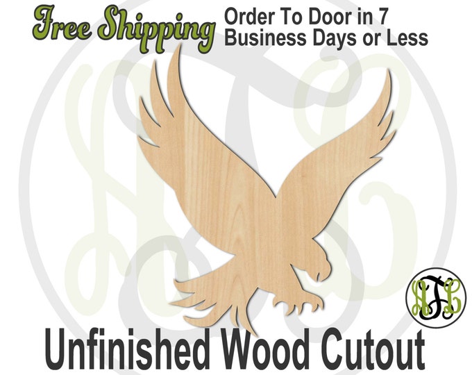 Eagle- 230049- Bird Cutout, unfinished, wood cutout, wood craft, laser cut shape, wood cut out, Door Hanger, wooden, blank