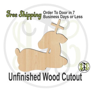 Lamb of God- 290008- Religious Cutout, unfinished, wood cutout, wood craft, laser cut shape, wood cut out, Door Hanger, wooden
