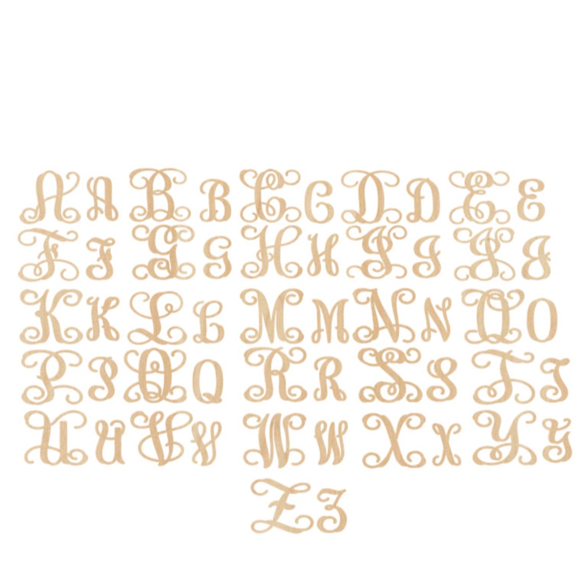Unfinished Wood Danielle Frame Monogram Name Word Custom | Etsy