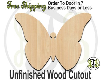 Butterfly 4 - 235010- Insect Cutout, unfinished, wood cutout, wood craft, laser cut shape, wood cut out, Door Hanger, wooden, blank