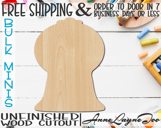 Bubble Gum Machine- 2" to 6" Minis, Small Wood Cutout, unfinished, wood cutout, wood craft, laser cut, wood cut -300001