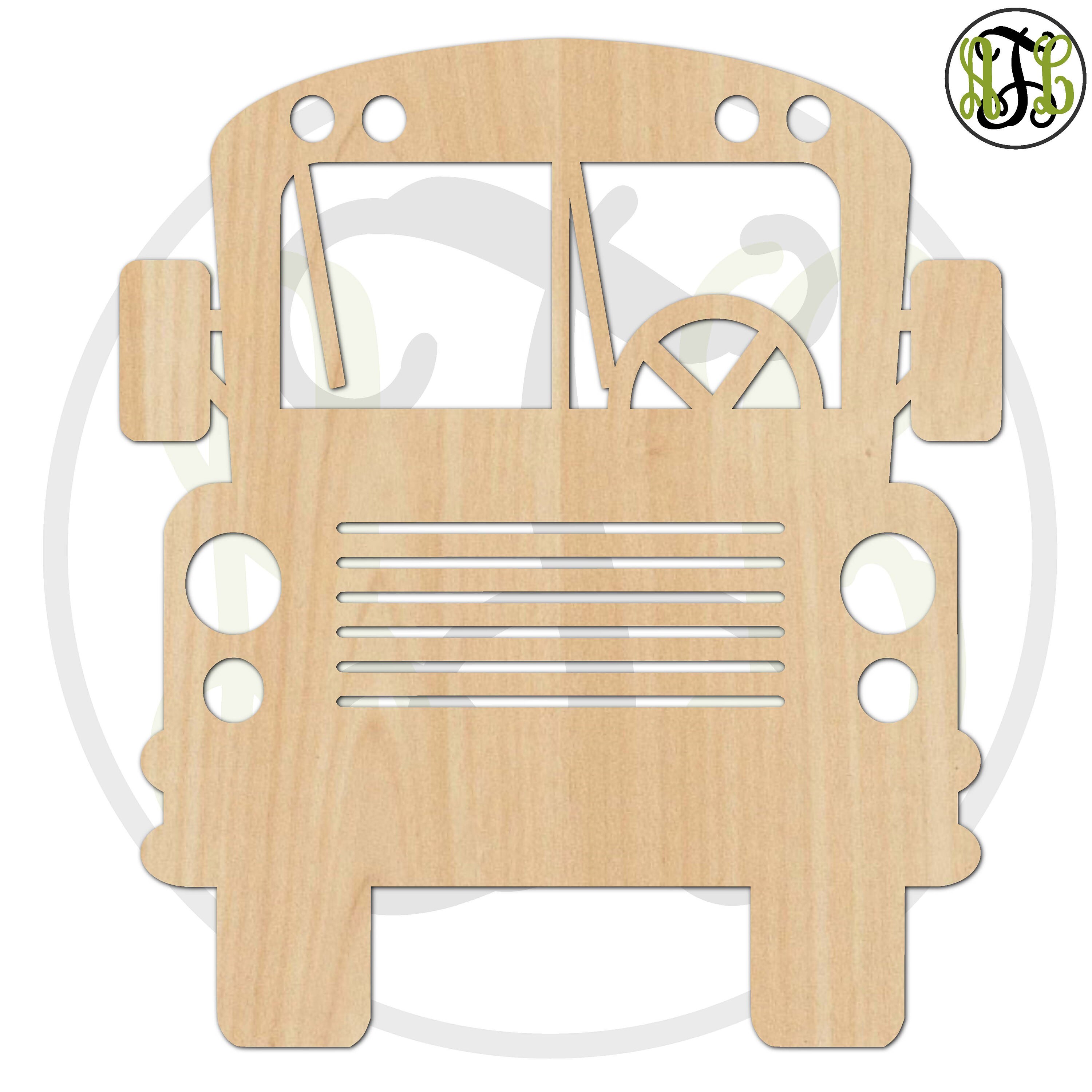 School Bus Front Outline Wood Cutout, Wooden Bus Sign, Wooden Bus Door ...